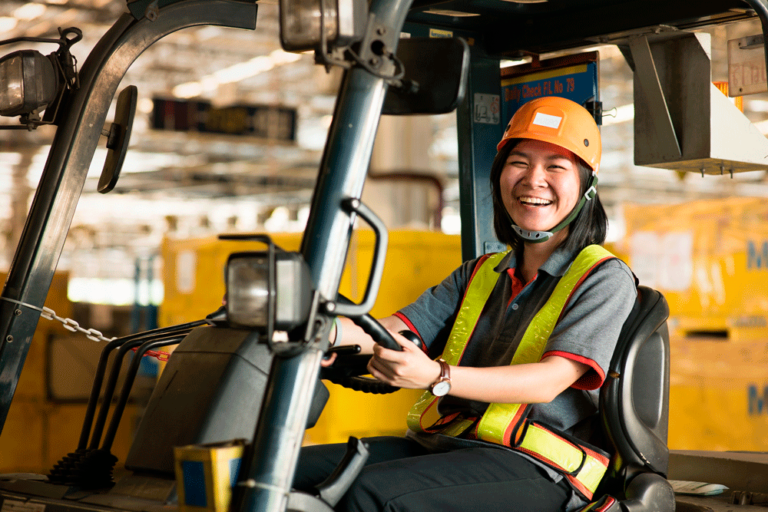 DIAMOND fork lift woman employment